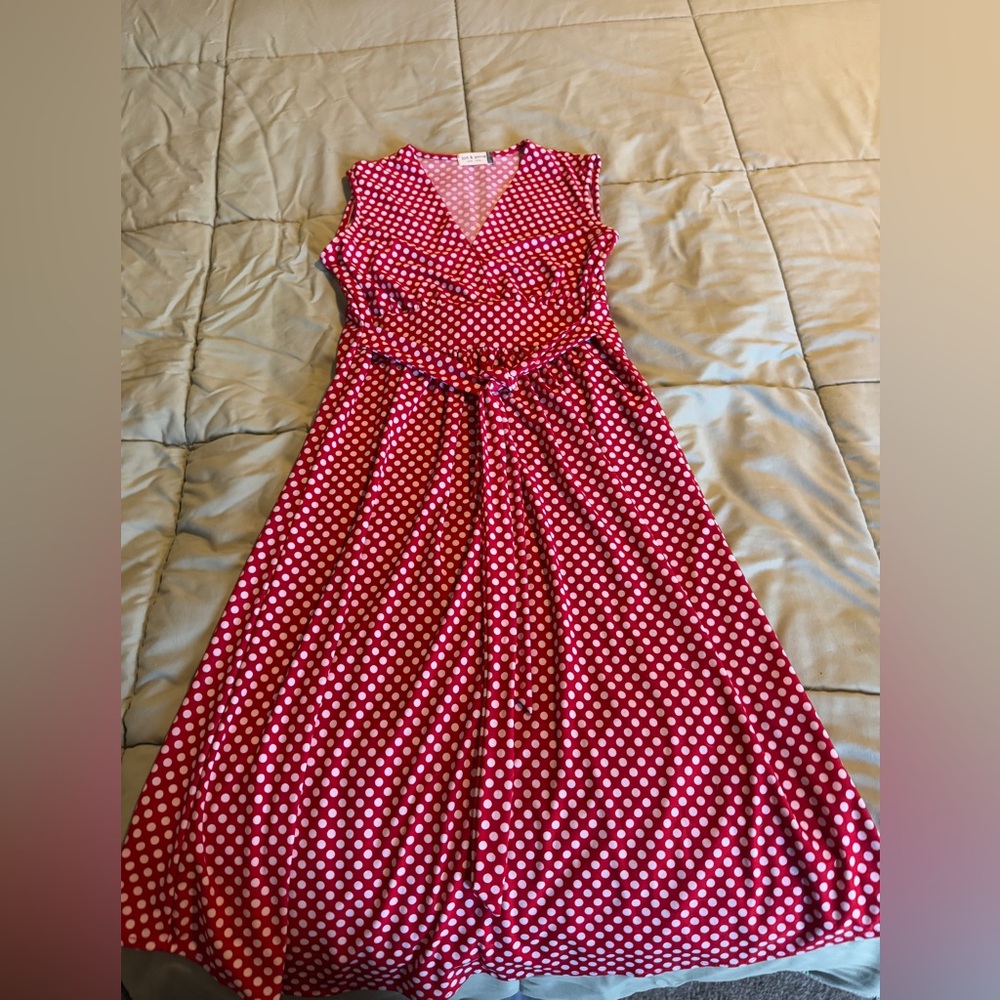 Jon & Anna Red Polka Dot Dress